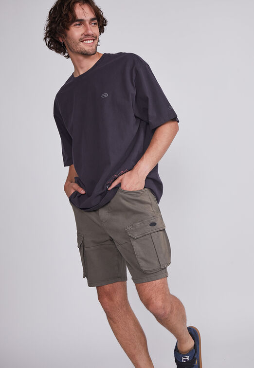 Bermuda Hombre Verde Cargo Cordon Sioux